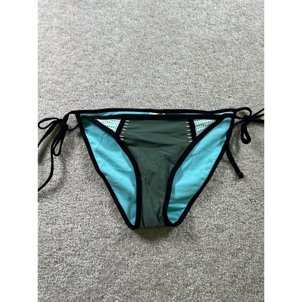 Xhilaration Swimwear Women's Green Small Nylon Bikini Bottom